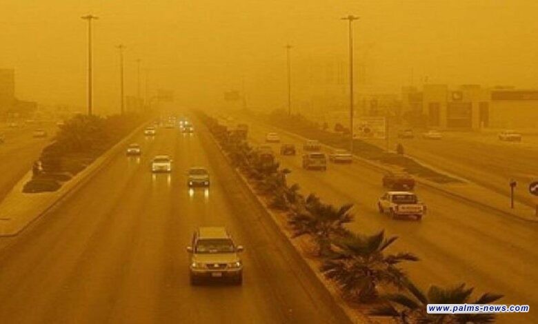 موجة غبار جديدة تندفع فجراً نحو العراق.. وتحذير من تدنٍ للرؤية